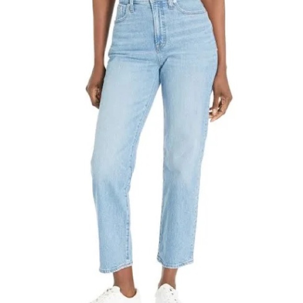 MADEWELL butter soft vintage straight jean - light wash - size 25